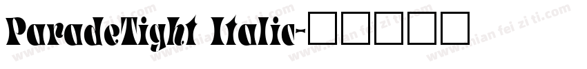 ParadeTight Italic字体转换